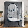 Angry Cartoon Seal On Grey Background Patterned Flannel Blanket Perfect for the Bedroom Living Room, Sofa, or a Little Nap