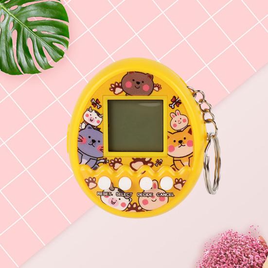 Игрушка для игровой консоли Электронные домашние животные Игровые игрушки с мультяшным принтом Портативные игрушки на батарейках Виртуальные цифровые пиксельные животные Игрушки для детей Детский брелок-игрушка