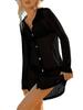 Women's Crochet Beach Cover Up Button Down Long Sleeve Cardigan Mini Dress