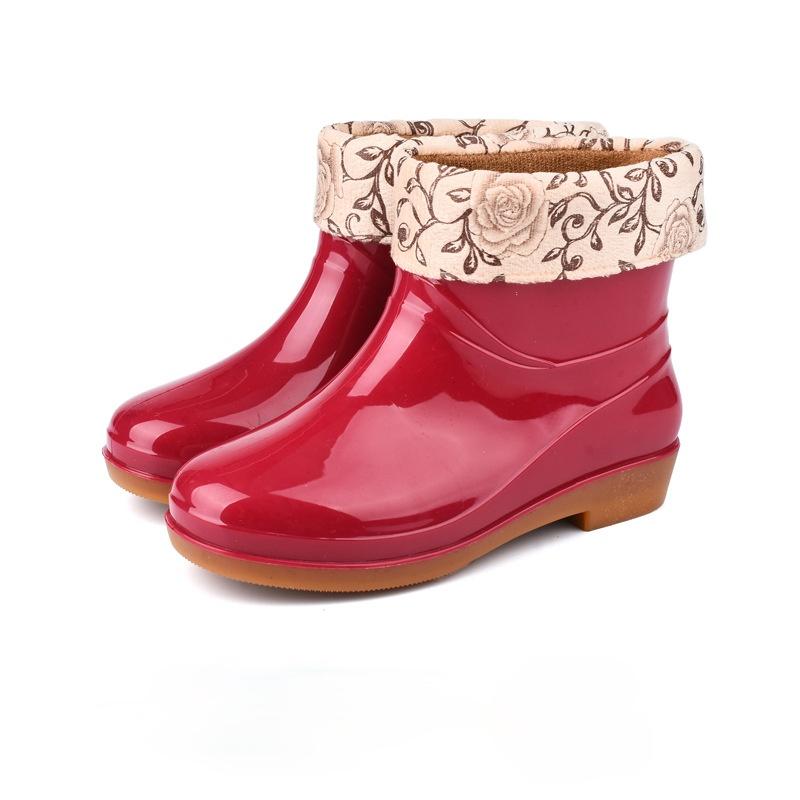 Резиновые сапоги женские низкие нескользящие кухонные дождевые туфли водные сапоги женские резиновые сапоги садовые галоши резиновые сапоги короткие сапоги