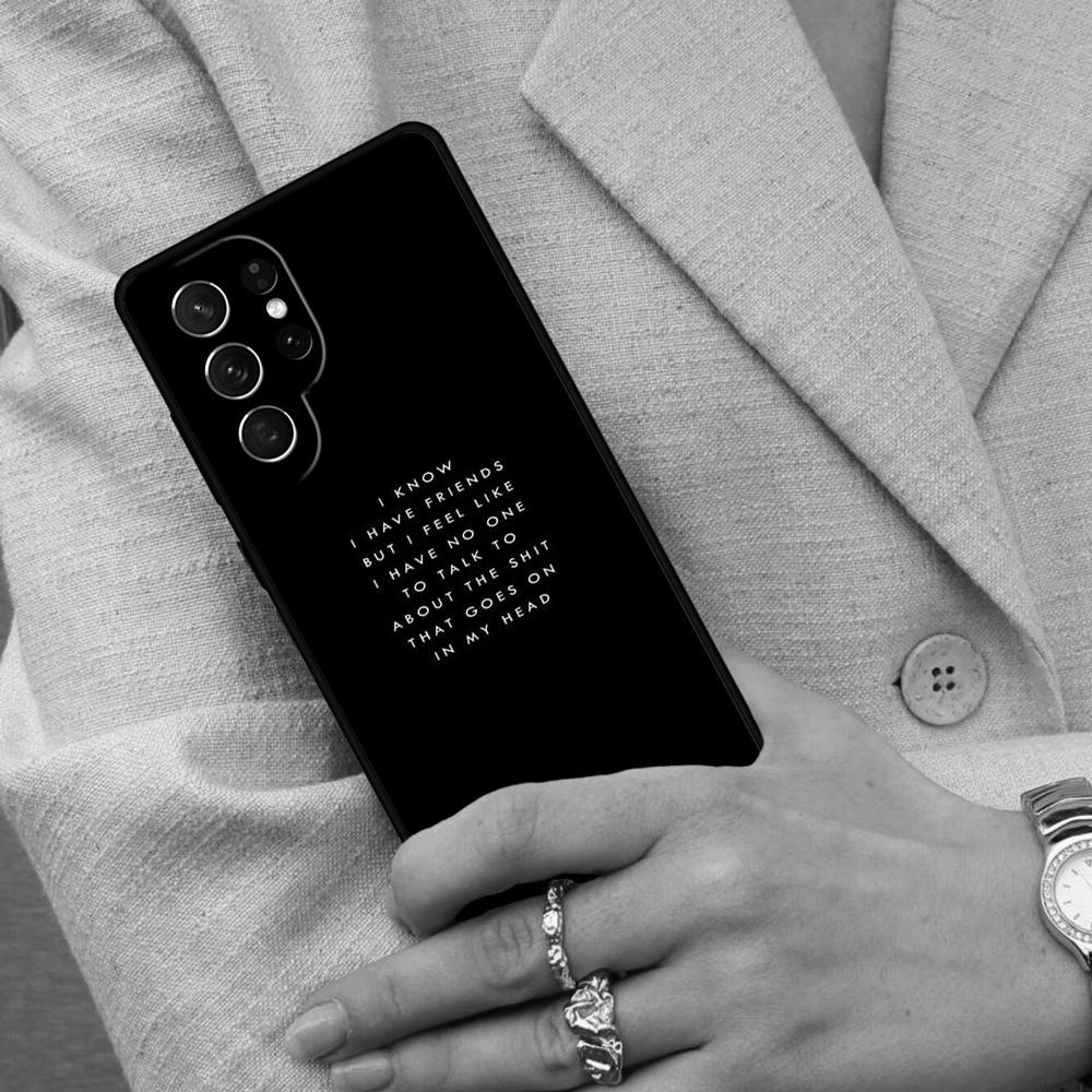 Aesthetic Minimal Quotes Cell Phone Case for Samsung Galaxy S26 Ultra S25 S24 S23 S22 S21 S20 Note10 Cover