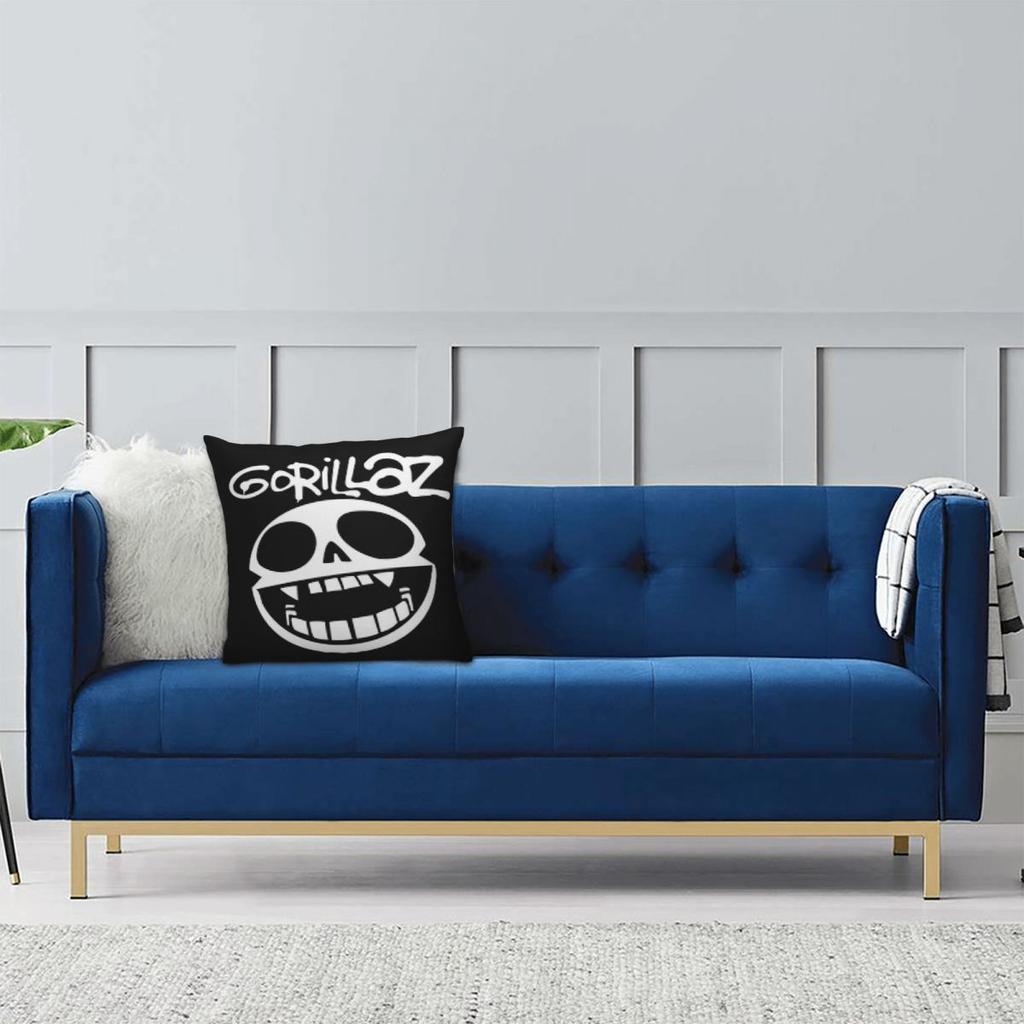 Музыкальная группа Gorillaz Punk Rock Наволочка Квадратная Наволочка Чехол для Подушки Винтажный Узор Наволочки Для Гостиной Стула