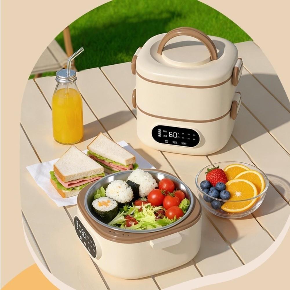 Heating Function Food Warmer Rechargeable Electric Heated Lunch Box Hot Meal Container School