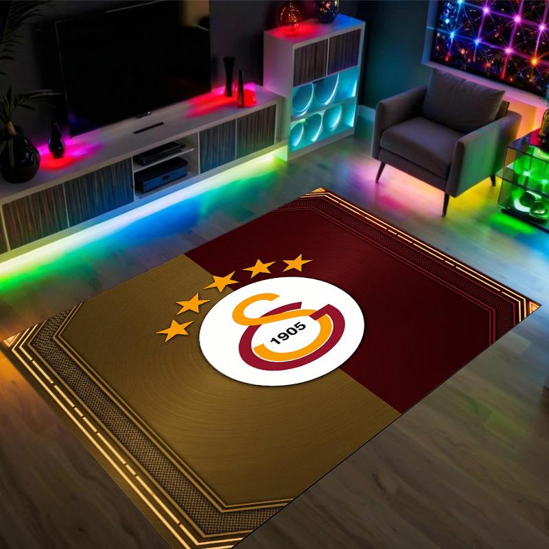 Дизайн Galatasaray FC Хрустальный Велюровый Ковер Уютный Не?Нескользящий ковер с принтом для спальни, гостиной, прихожей