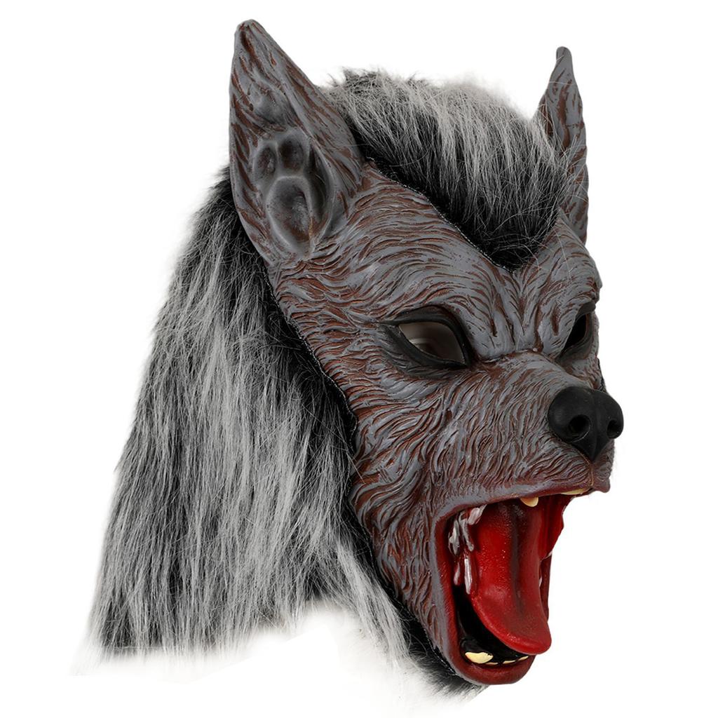 Halloween Spooky Werewolf Mask Weird Realistic Breathable Latex Scary Mask for Halloween Party Accessories