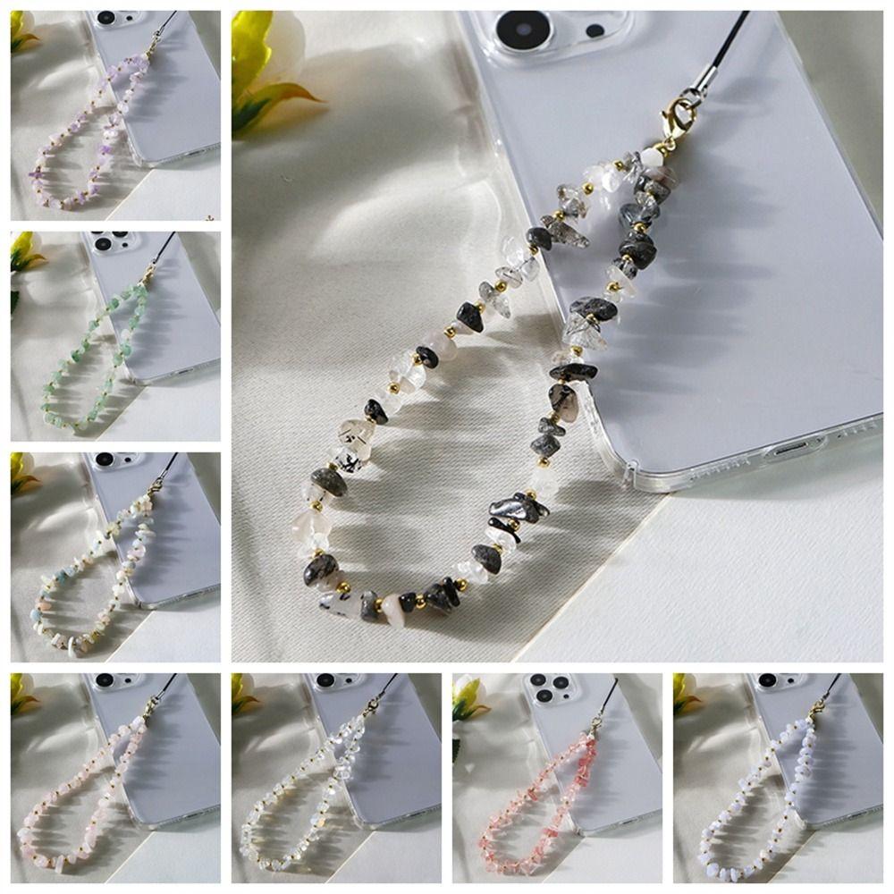 Кристальный ремешок для мобильного телефона, ремешок на запястье для телефона с каменными бусинами, цепочки для мобильного телефона, подвеска для сумки