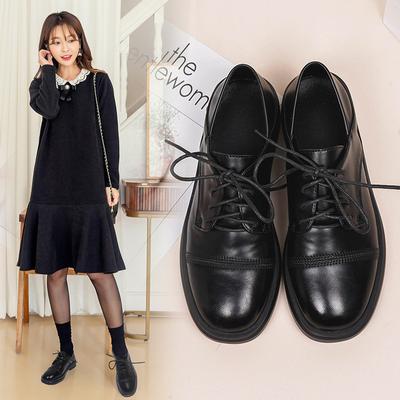 Туфли-оксфорды на платформе для женщин, повседневные туфли на плоской подошве со шнуровкой, женские туфли из искусственной кожи с толстой подошвой, классические туфли-броги с круглым носком