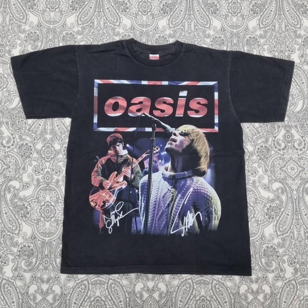 Винтажная футболка группы Oasis Бритпоп Лиам Галлахер Концертный тур