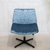 Armless Chair Slipcover Criss Cross Accent Mid Back Wide Seat Swivel Task Chair Protector Stretch Removable for Living Room Bedroom Accent Chair