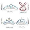 Birthday Present Crystal Party Children's Headwear Rabbit Crown Comb Hairpin