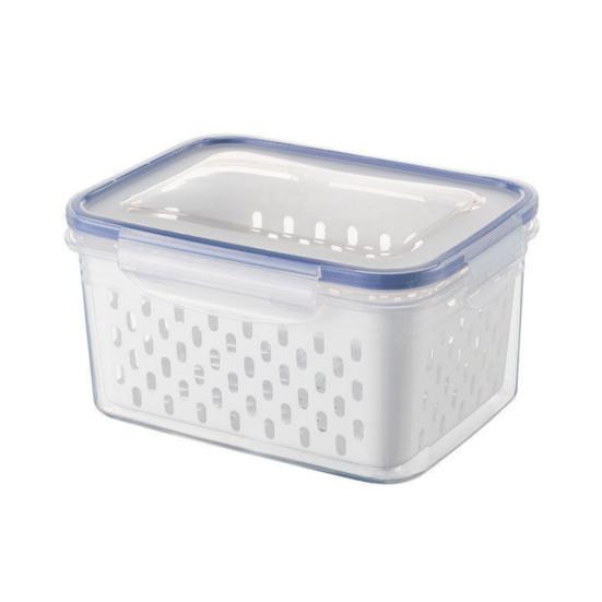 Контейнер для хранения продуктов в холодильнике, коробка для хранения фруктов со съемным дуршлагом, органайзер для холодильника для салата, ягод, овощей, для сохранения свежести