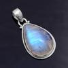 Подвеска из стерлингового серебра 925 пробы с лунным камнем, ювелирные изделия ручной работы, подвеска унисекс, лечебный кристалл, серебряные ювелирные изделия