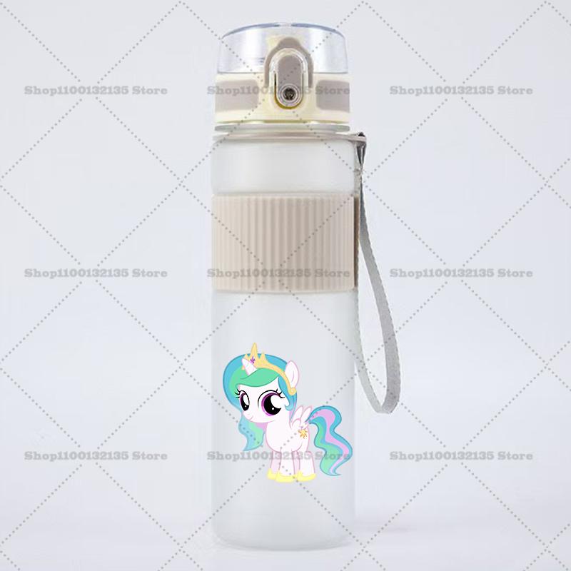 My Little Pony Девочки Спортивная Бутылка для Воды Аниме Мотивационная Герметичная Портативная Многоразовые Стаканы Для Путешествий на Открытом Воздухе Тренажерного Зала Кувшины Подарок 550 мл Безопасно для Детей