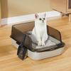 Cat Litter Box Sifting Tray Bedpan High Sided Kitten Toilet Pet Supplies Sandbox U