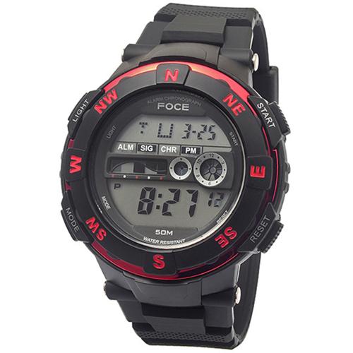 Foce Мужские спортивные цифровые часы FOCE с полиуретановым ремешком FD120RD
