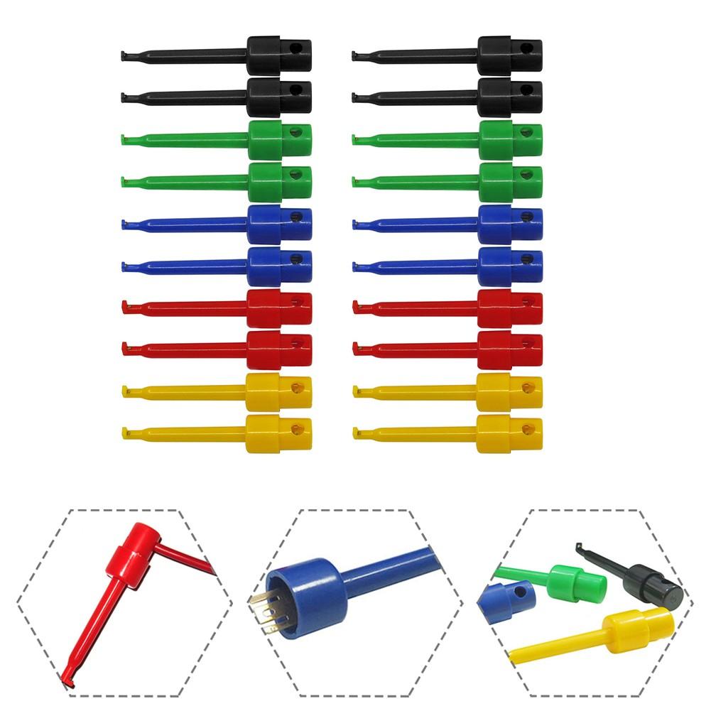 20pcs For SMD IC Test Hook Clip Mini Grabber Insulated Copper for DIY Electrical