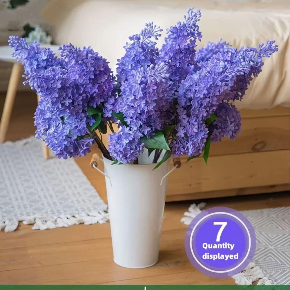 Новый Розовый Искусственный Силиконовый Сиреневый Цветок Фиолетовый 75 См Искусственные Растения Симуляция Пластиковый Искусственный Цветок Домашний Декор