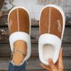 Женские хлопковые тапочки Удобные Зимние Унисекс Домашние Шлепанцы Женские Плюшевые Теплые Туфли на Платформе Пушистые Тапочки для Женщин