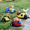 Ladybug Resin Decoration Ornaments Design Red Yellow Blue Insect Flower Pot Garden Decoration Decoration Spring Home