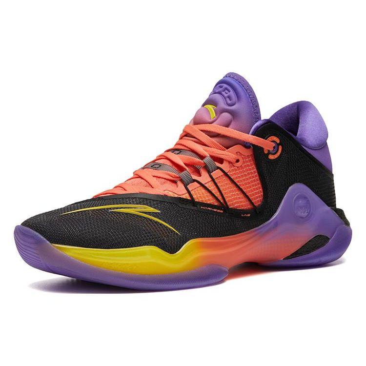 Anta Баскетбольные кроссовки Sky 1 Midnight Colorway с амортизацией, нескользящие, прочные, низкие, мужские, фиолетово-красные 112311107-3