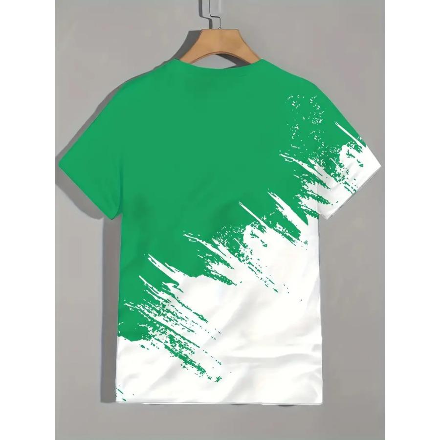 Стильная мужская футболка с рисунком — удобная, дышащая, с коротким рукавом для повседневных летних занятий — повседневная, модная и универсальная футболка для мужчин