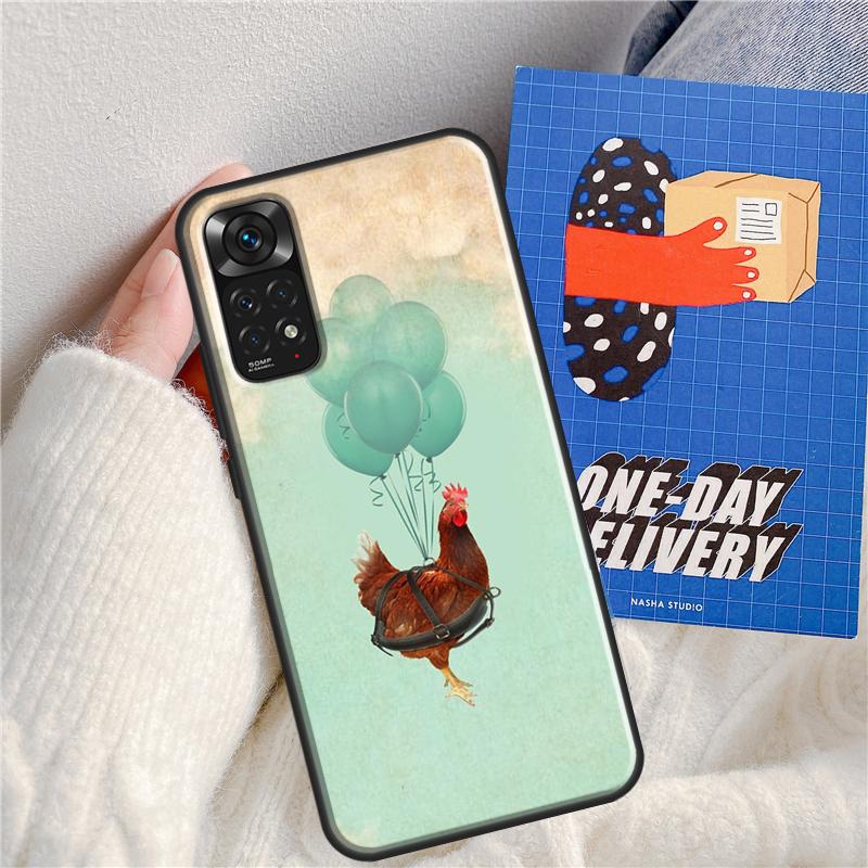 Chicken Hen Rooster over For Redmi 9 10 10A 9C 10C 12C Case For Redmi Note 8 9 10 11 12 Pro Plus 10S 11S 12S