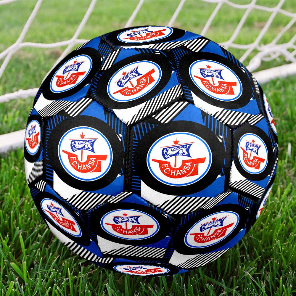 1pc FC Hansa Rostock Soccer Ball Size 5 Indoor Soccer Ball Fashion Colorful Backyard Game - Great For Sports Fans Gift HE42
