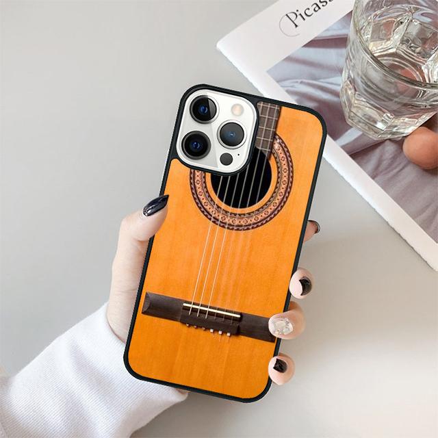 Гитара Электроакустическая Инструмент Чехол для Телефона Для iPhone 17 Air 15 16 14 13 12 Pro Max 11 Pro Max Plus