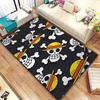 One Piece Luffy & Crew Pattern Printed Rug, Anime Style Home Decor, Anti-slip & Stain-resistant Carpet for Bedroom & Living Room