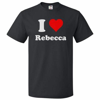 Футболка I Love Rebecca I Heart Rebecca, футболки унисекс