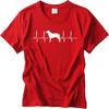 Adult For man short sleeve tshirt Vintage Dog Heartbeat Pattern Print Design Trendy Man t shirt Unisex Tee shirt Quick Dry Shirt