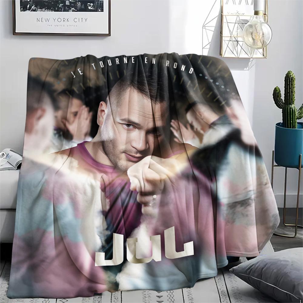 1 шт. Фланелевое одеяло JuL C'est Pas Des Lol Print, Высококачественное, Для всех сезонов, Декор для дома, Тепло и комфорт, Идеально для рождественских подарков