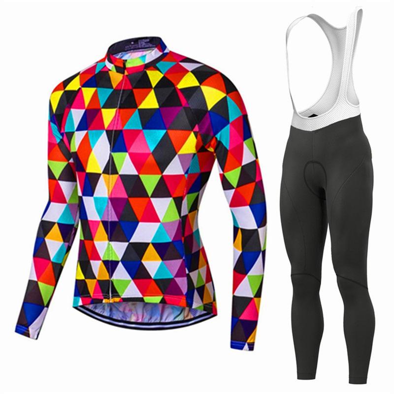 Cycling Suit Spring and Autumn Long Sleeve Suit Men's Mountain Bike Equipment Cycling Suit Suit