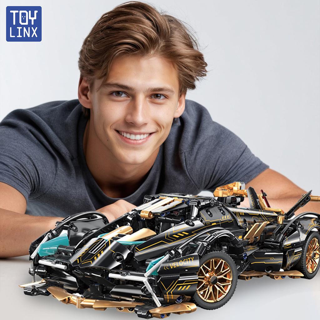 TOYLINX Technical Building Blocks Car Racing Sport Speed Vehicle Model City Mechanical Super Bricks Puzzle Toys Adult Gift