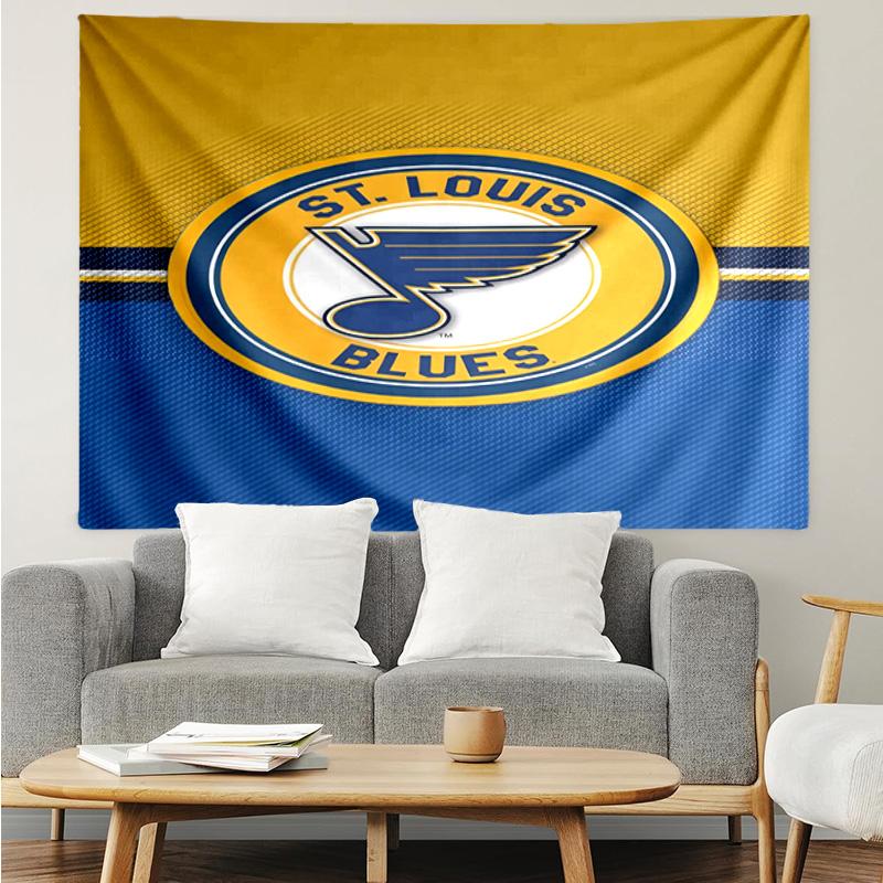 1PC Louis Blues Hockey Team Tapestry Accessories Playroom Tapestry, for Bedroom,Livingroom, dormitory Room Wall Decor Fan Birthday Gifts