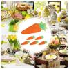 Carrot Easter Fork Bag Easter Theme Flatware Storage Pouch Cover Table Decoration Utensil Holders For Easter Party Bunny Theme