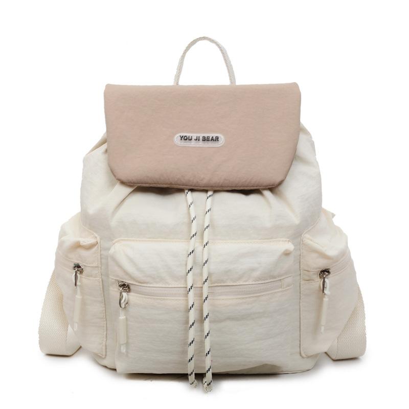 Women Casual Backpacks Large Capacity Nylon Shoulder Bag College Student Schoolbags Solid Lightweight Mochilas