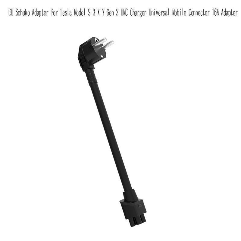 WF-EU Schuko Adapter 16A Universal Mobile Connector For Tesla Model S 3 X Y Gen 2 UMC EU Plug