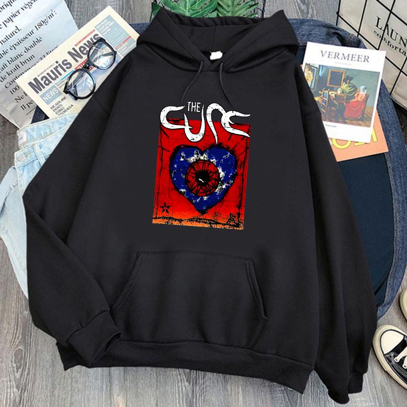 The Cure Music Band Heavy Unisextal Hoodies Unisexs Casual Long Sleeve Cartoon Sweatshirts Hip Hop Gothic Style Streetwear Unisex Hoody