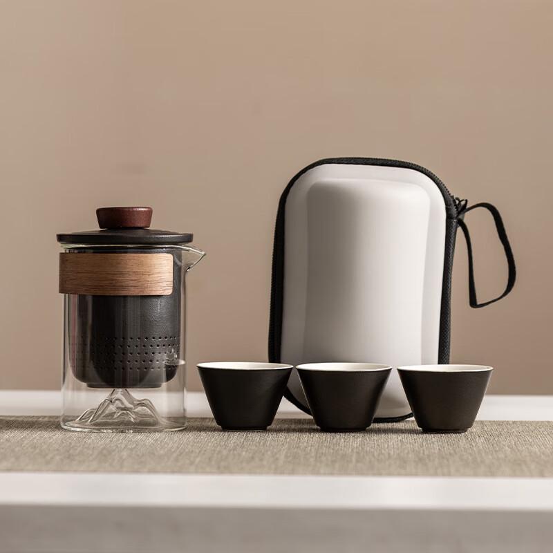 Baizi'en Portable Ceramic Travel Tea Set