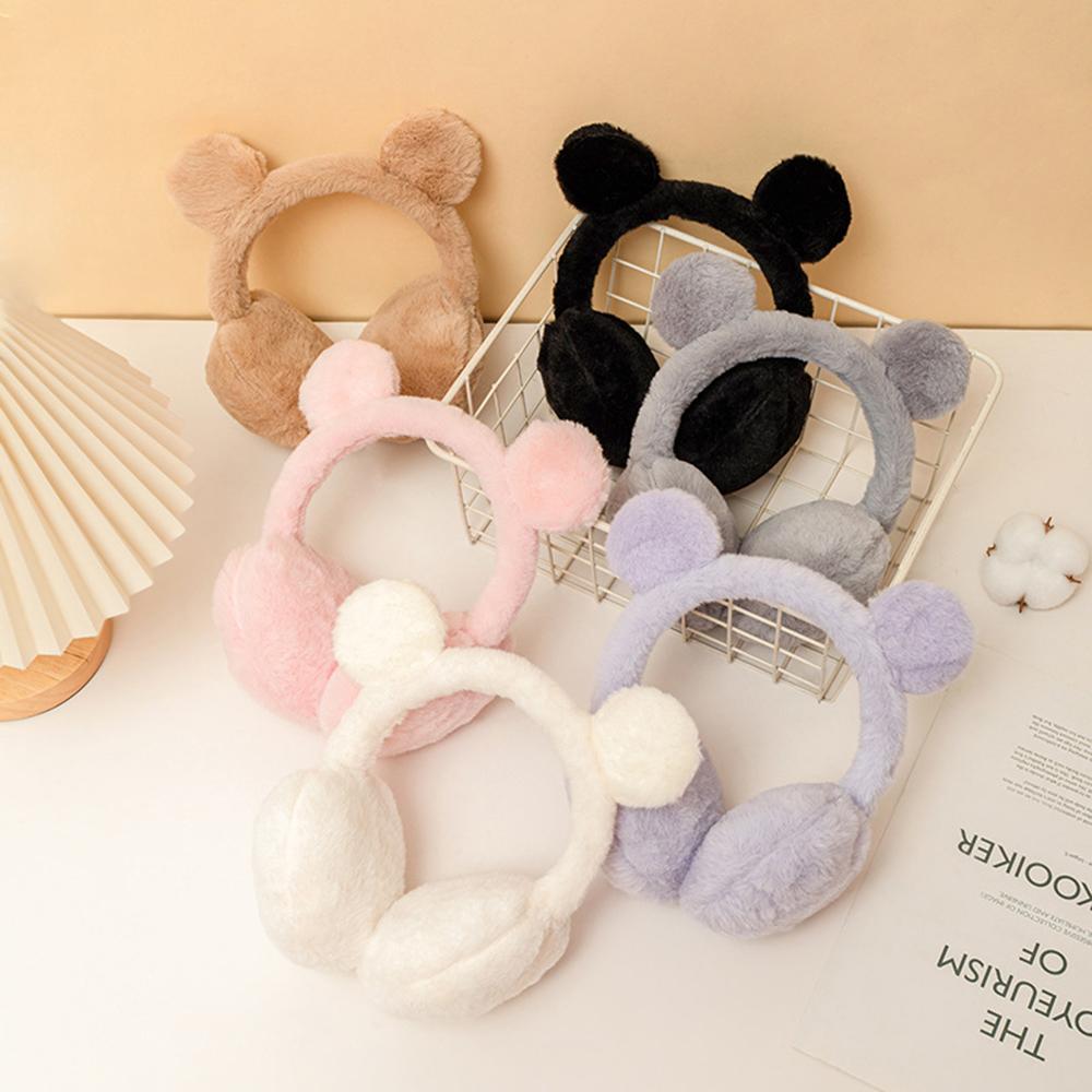 Плюшевый медведь наушники милые девушки студенты зимние наушники уличные ветрозащитные наушники защита от холода милые наушники для женщин