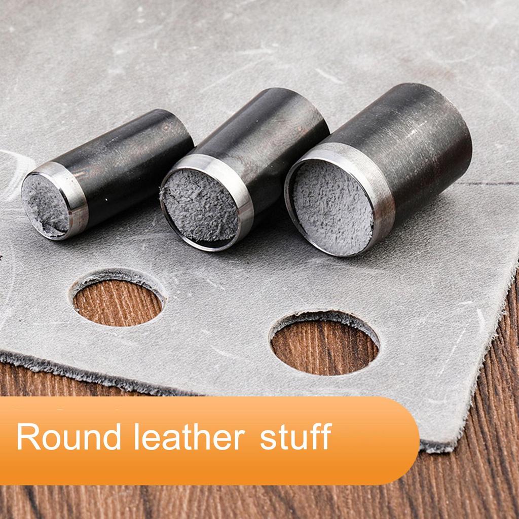 5Pcs Leather Round Hole Punch Tool Hollow Punch Cutter Tool with Case for Leather Belt Watch Band Canvas Eyelet