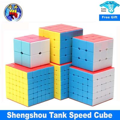 Shengshou Tank Magic Cube 2x2 3x3 4x4 5x5 6x6 7x7 8x8 Без наклеек Sensou Speed Cube Развивающие игрушки для детей Magico Cubo 