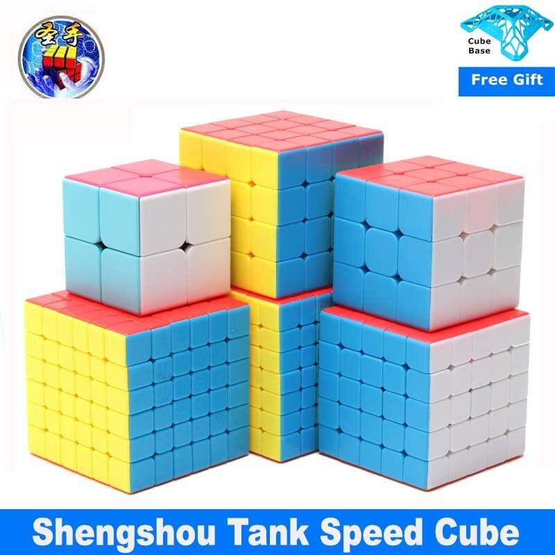 Shengshou Tank Magic Cube 2x2 3x3 4x4 5x5 6x6 7x7 8x8 Stickerless Sensou Speed Cube Educational Toys For Children Magico Cubo