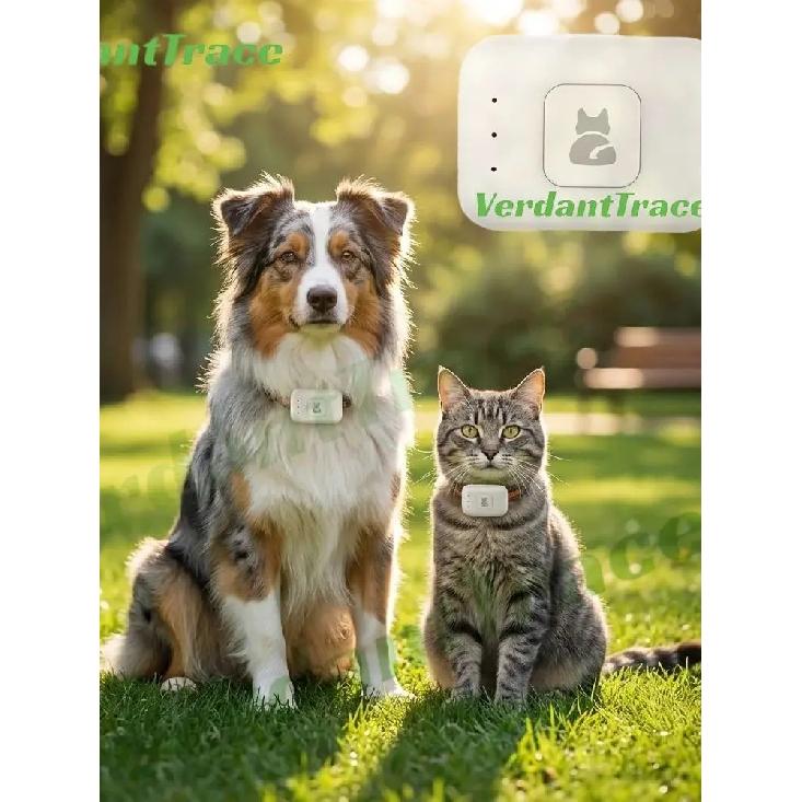 VerdantTrace VTG2 4G GPS Pet Tracker Waterproof Dog Cat Anti-Lost Locator Collar Find Device Light Sound Search No Subscription