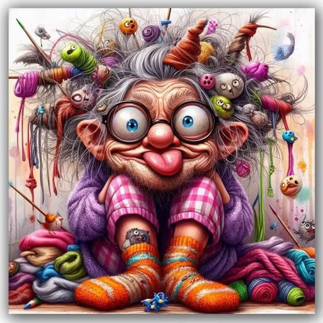 Наборы для 5D алмазной вышивки «Старомодная бабушка», Счастливые бабушка и дедушка пьют, DIY мозаика, вышивка крестом