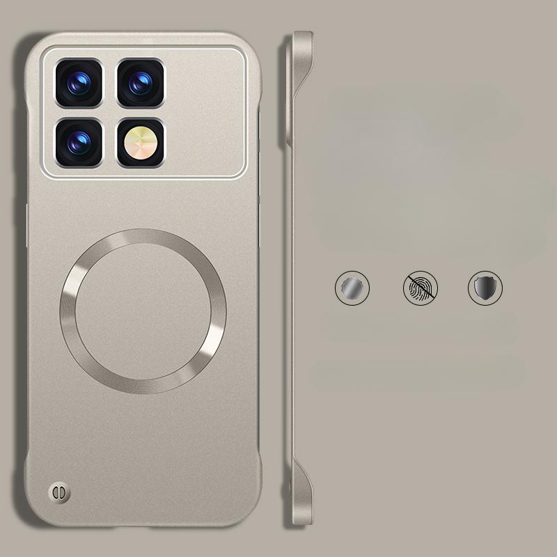 Для Mi 14T металлическая краска безрамочный жесткий ПК задняя крышка для Xiaomi 14 T 14 Ultra 13 Pro 14Pro магнитный для Magsafe беспроводной зарядки защитные чехлы
