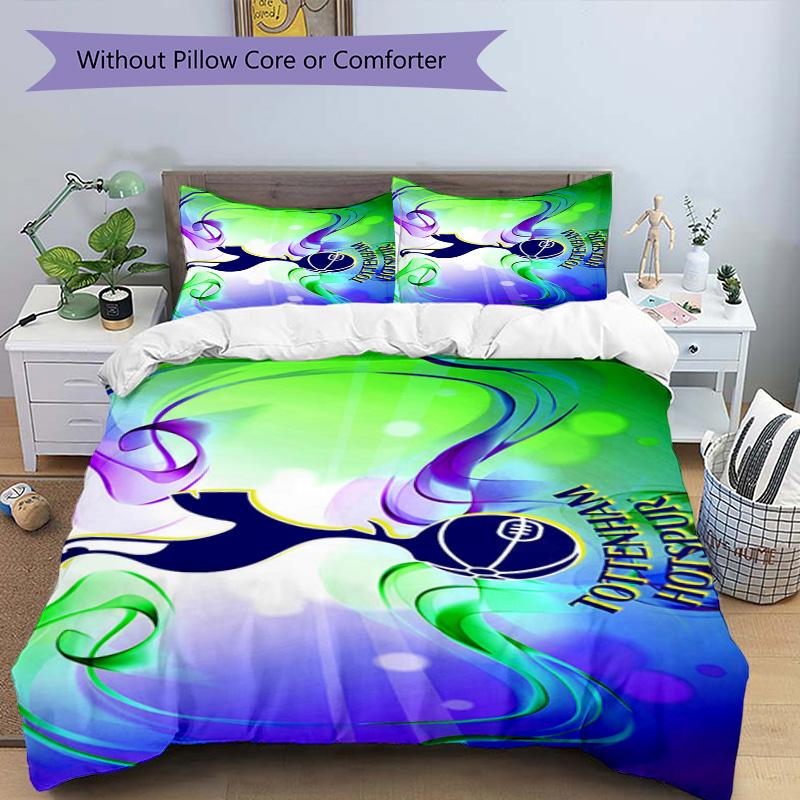 Tottenham Hotspur F.C Design Printed Pattern Duvet Cover Set – includes 1 duvet cover and 2 matching pillowcases Bedroom decor Christmas gifts