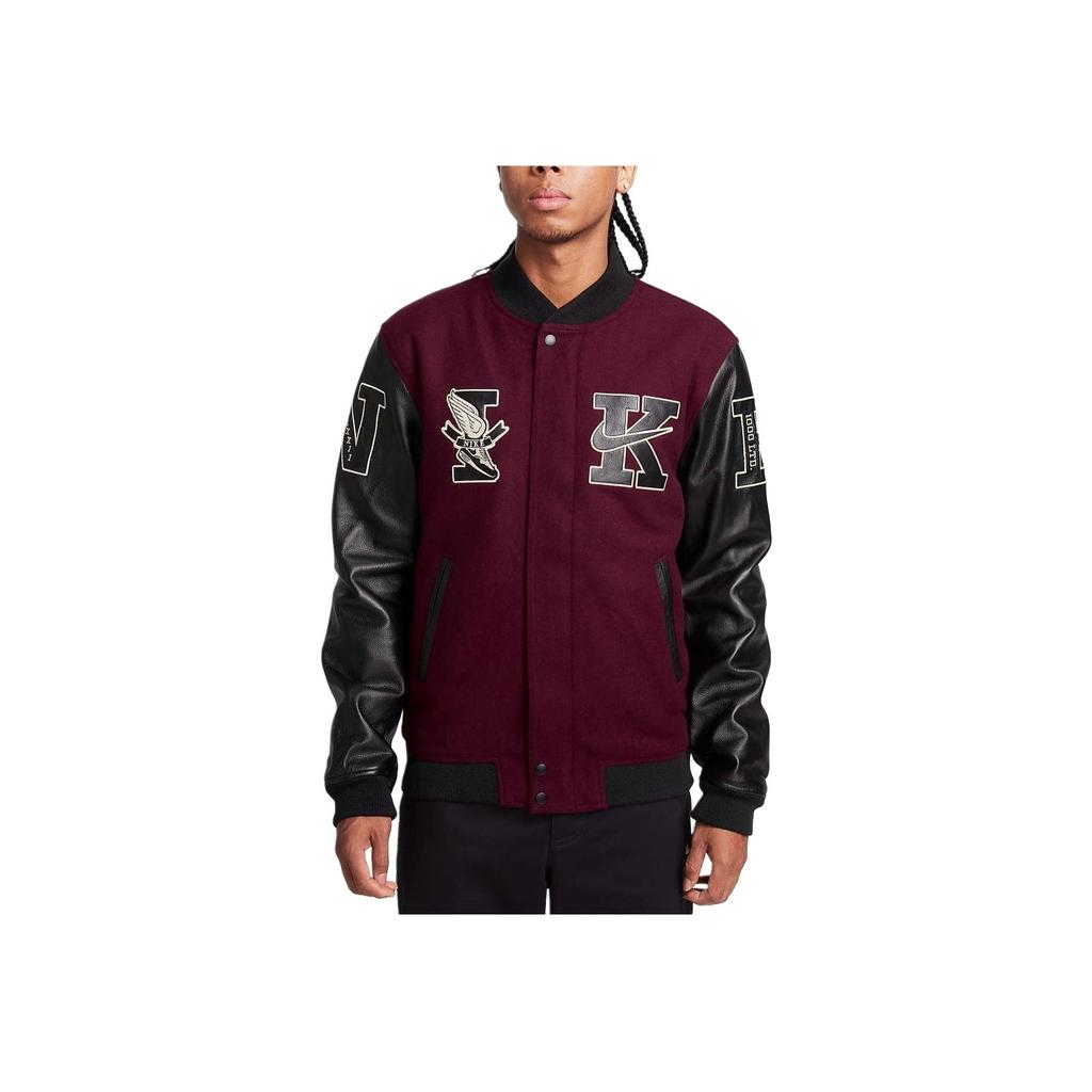 Nike Классическая комфортная кожаная куртка мужская верхняя одежда темно-коричневая черная FQ0299-681