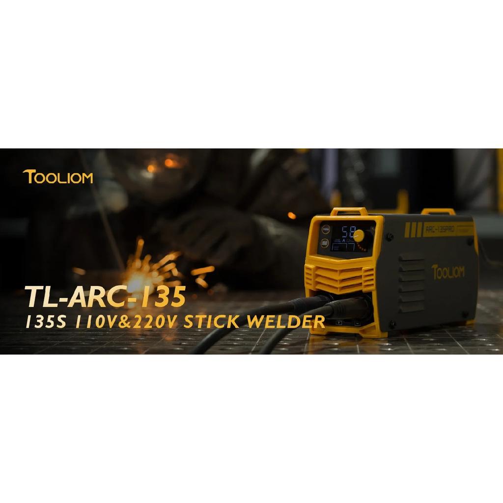 TOOLIOM 135A 110/220В Двухвольтовый сварочный аппарат для ручной дуговой сварки (MMA) Сварочный аппарат Lift TIG с ЖК-дисплеем Портативная сварочная машина Сила дуги и Антиприлипание